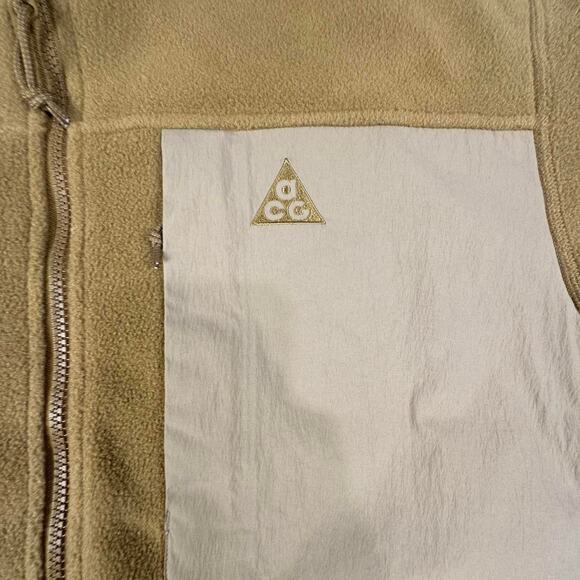 Nike ACG Polartec Tan Wolf Tree Fleece Full-zip Jacket Size Medium - Picture 5 of 7